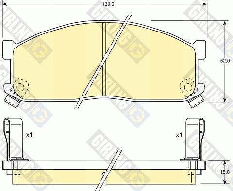 Girling 6107379 - Гальмівні колодки, дискові гальма autozip.com.ua