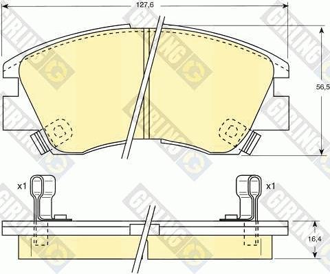 Girling 6107299 - Гальмівні колодки, дискові гальма autozip.com.ua