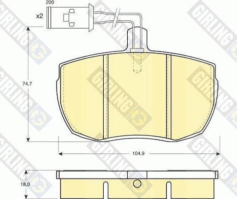 Girling 6107796 - Гальмівні колодки, дискові гальма autozip.com.ua