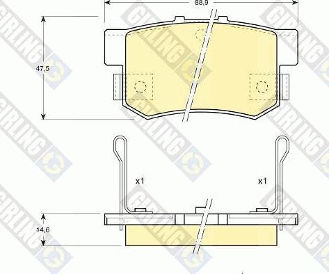 Girling 6107749 - Гальмівні колодки, дискові гальма autozip.com.ua