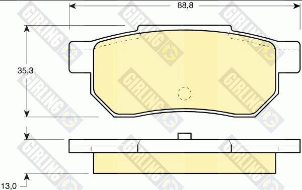 Girling 6107759 - Гальмівні колодки, дискові гальма autozip.com.ua