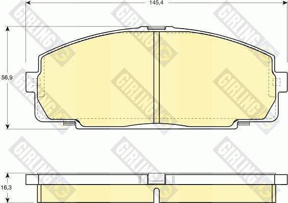 Girling 6107709 - Гальмівні колодки, дискові гальма autozip.com.ua