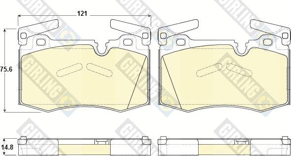 Girling 6119482 - Гальмівні колодки, дискові гальма autozip.com.ua