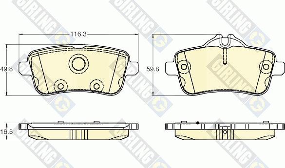 Girling 6119471 - Гальмівні колодки, дискові гальма autozip.com.ua