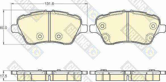 Girling 6119593 - Гальмівні колодки, дискові гальма autozip.com.ua