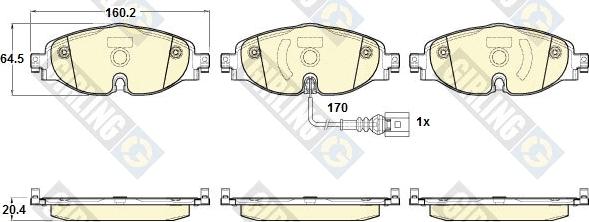 Girling 6119561 - Гальмівні колодки, дискові гальма autozip.com.ua