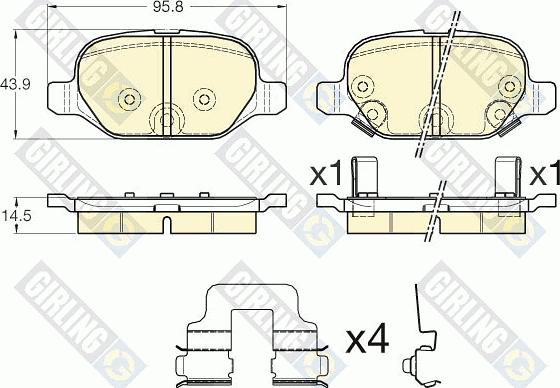 Girling 6119501 - Гальмівні колодки, дискові гальма autozip.com.ua