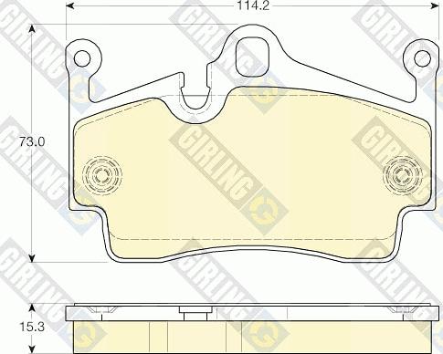 Girling 6119616 - Гальмівні колодки, дискові гальма autozip.com.ua