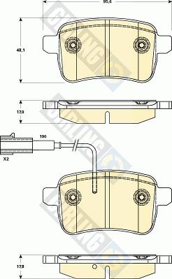 Girling 6119054 - Гальмівні колодки, дискові гальма autozip.com.ua