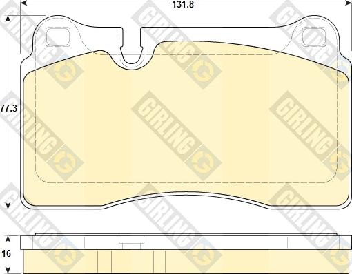 Girling 6119129 - Гальмівні колодки, дискові гальма autozip.com.ua