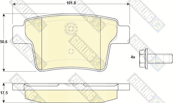 Girling 6119885 - Гальмівні колодки, дискові гальма autozip.com.ua