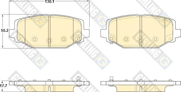 Girling 6119369 - Гальмівні колодки, дискові гальма autozip.com.ua