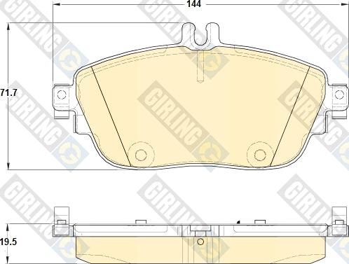 Girling 6119321 - Гальмівні колодки, дискові гальма autozip.com.ua