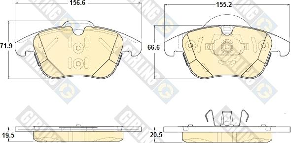 Girling 6119252 - Гальмівні колодки, дискові гальма autozip.com.ua