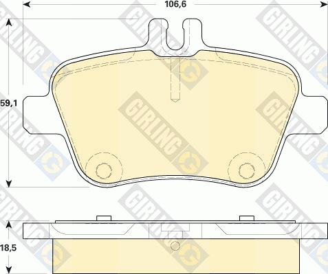 Girling 6119204 - Гальмівні колодки, дискові гальма autozip.com.ua