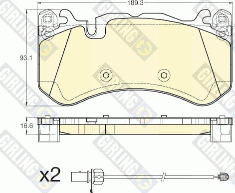 Girling 6119776 - Гальмівні колодки, дискові гальма autozip.com.ua