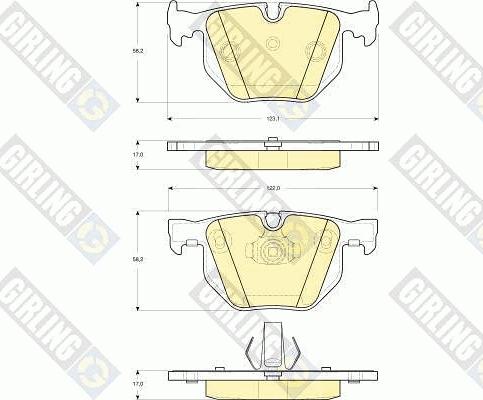 Girling 6114992 - Гальмівні колодки, дискові гальма autozip.com.ua