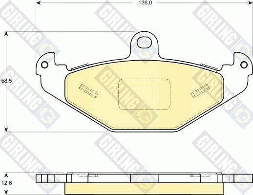 Girling 6114949 - Гальмівні колодки, дискові гальма autozip.com.ua