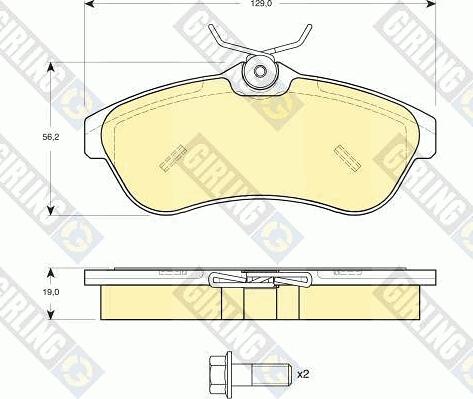 Girling 6114961 - Гальмівні колодки, дискові гальма autozip.com.ua