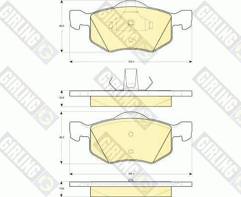 Girling 6114972 - Гальмівні колодки, дискові гальма autozip.com.ua