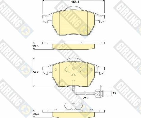 Girling 6114402 - Гальмівні колодки, дискові гальма autozip.com.ua