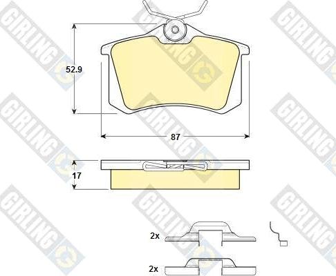 Girling 6114581 - Гальмівні колодки, дискові гальма autozip.com.ua