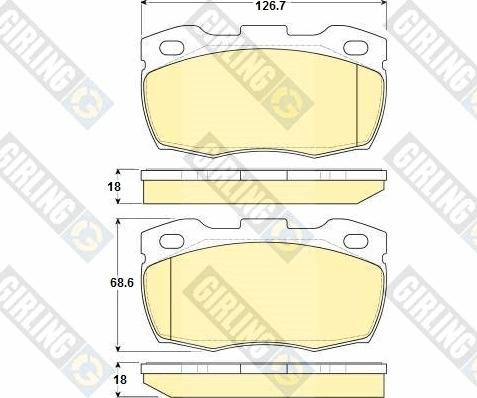 Girling 6114526 - Гальмівні колодки, дискові гальма autozip.com.ua