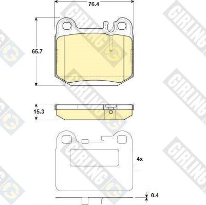 Girling 6114572 - Гальмівні колодки, дискові гальма autozip.com.ua