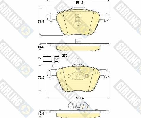 Girling 6114602 - Гальмівні колодки, дискові гальма autozip.com.ua