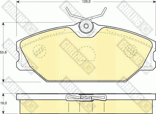 Girling 6114051 - Гальмівні колодки, дискові гальма autozip.com.ua