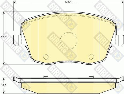 Girling 6114141 - Гальмівні колодки, дискові гальма autozip.com.ua