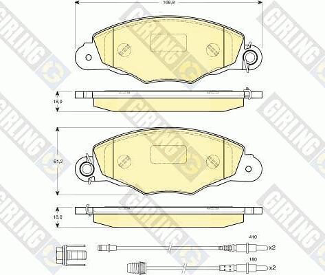 Girling 6114104 - Гальмівні колодки, дискові гальма autozip.com.ua