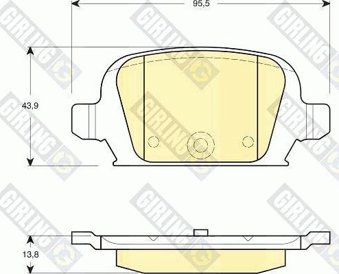 Girling 6114121 - Гальмівні колодки, дискові гальма autozip.com.ua