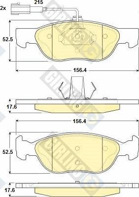 Girling 6114862 - Гальмівні колодки, дискові гальма autozip.com.ua