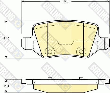 Girling 6114811 - Гальмівні колодки, дискові гальма autozip.com.ua