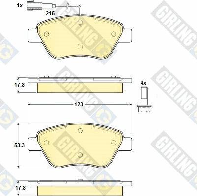 Girling 6114824 - Гальмівні колодки, дискові гальма autozip.com.ua