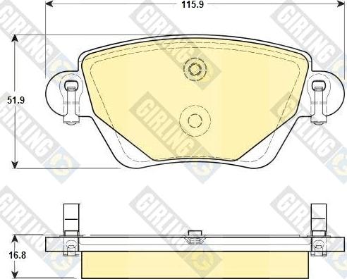 Girling 6114354 - Гальмівні колодки, дискові гальма autozip.com.ua