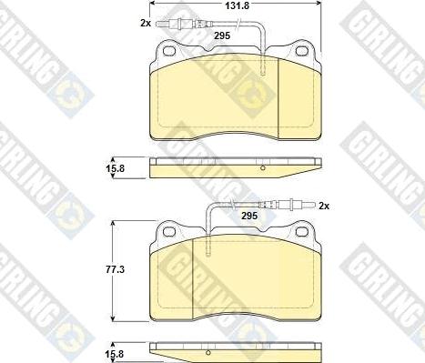 Girling 6114319 - Гальмівні колодки, дискові гальма autozip.com.ua