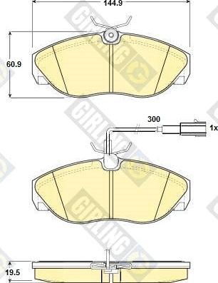 Girling 6114251 - Гальмівні колодки, дискові гальма autozip.com.ua