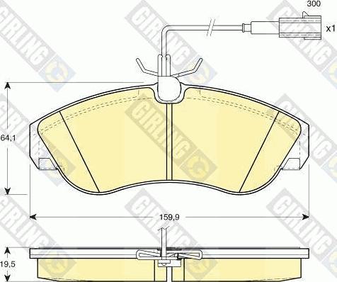 Girling 6114261 - Гальмівні колодки, дискові гальма autozip.com.ua