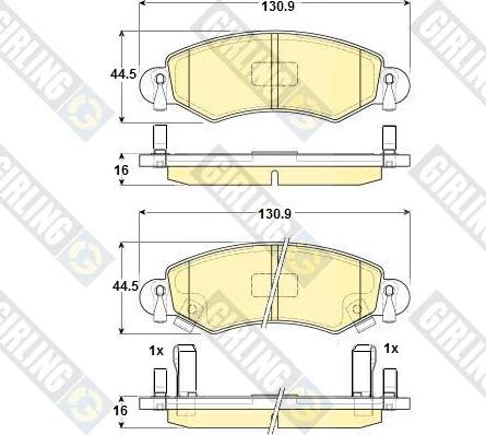 Girling 6114204 - Гальмівні колодки, дискові гальма autozip.com.ua