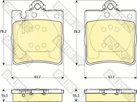 Girling 6114212 - Гальмівні колодки, дискові гальма autozip.com.ua