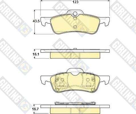 Girling 6114772 - Гальмівні колодки, дискові гальма autozip.com.ua