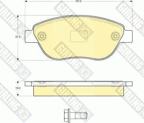 Girling 6115914 - Гальмівні колодки, дискові гальма autozip.com.ua