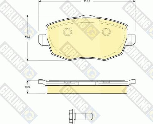 Girling 6115931 - Гальмівні колодки, дискові гальма autozip.com.ua