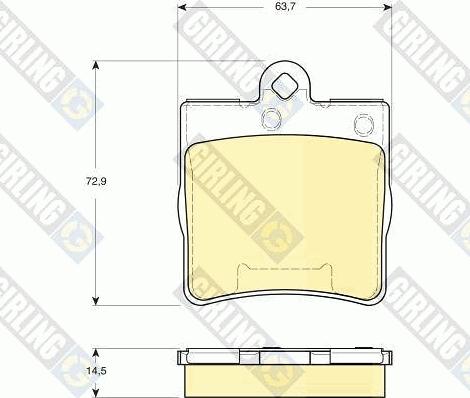 Girling 6115452 - Гальмівні колодки, дискові гальма autozip.com.ua