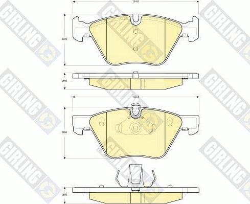 Girling 6115592 - Гальмівні колодки, дискові гальма autozip.com.ua