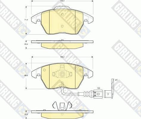 Girling 6115502 - Гальмівні колодки, дискові гальма autozip.com.ua