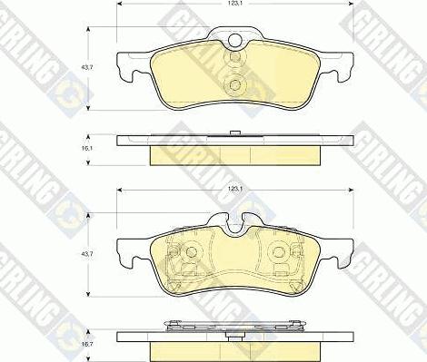 Girling 6115612 - Гальмівні колодки, дискові гальма autozip.com.ua