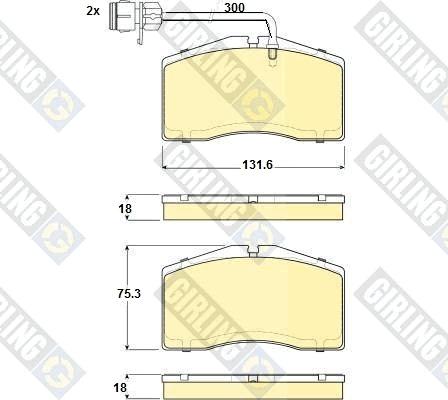 Girling 6115069 - Гальмівні колодки, дискові гальма autozip.com.ua